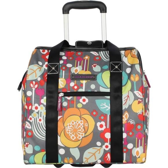 Lily Bloom Design Pattern Carry on Bag Wheeled Cabin Tote (Bliss) - Picture 2 of 6